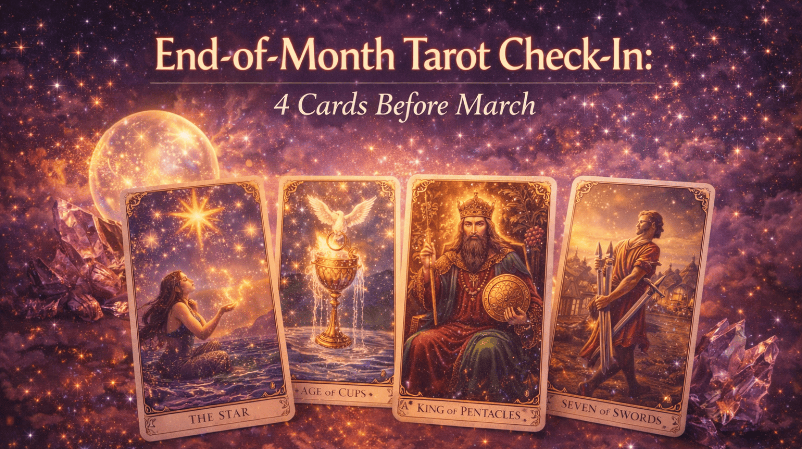 End-of-month tarot check-in: 4 cards before march